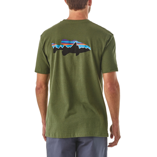 Fitz Roy Smallmouth Responsibili-Tee Greenie Green Back Fitz Roy Smallmouth Responsibili-Tee Greenie Green Back